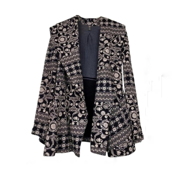 Free People Jackets & Blazers - Free People Floral Print Collared Boho Peplum Jacket - Size Medium